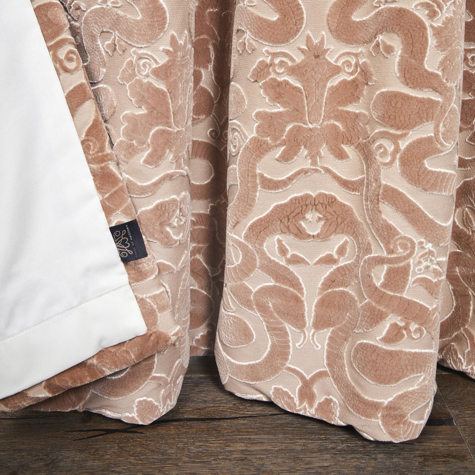 ANACONDA Velvet Curtain - Dusky Pink