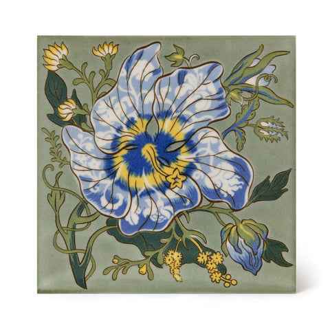 ARTEMIS HIBISCUS Printed Tiles Sample - Sage