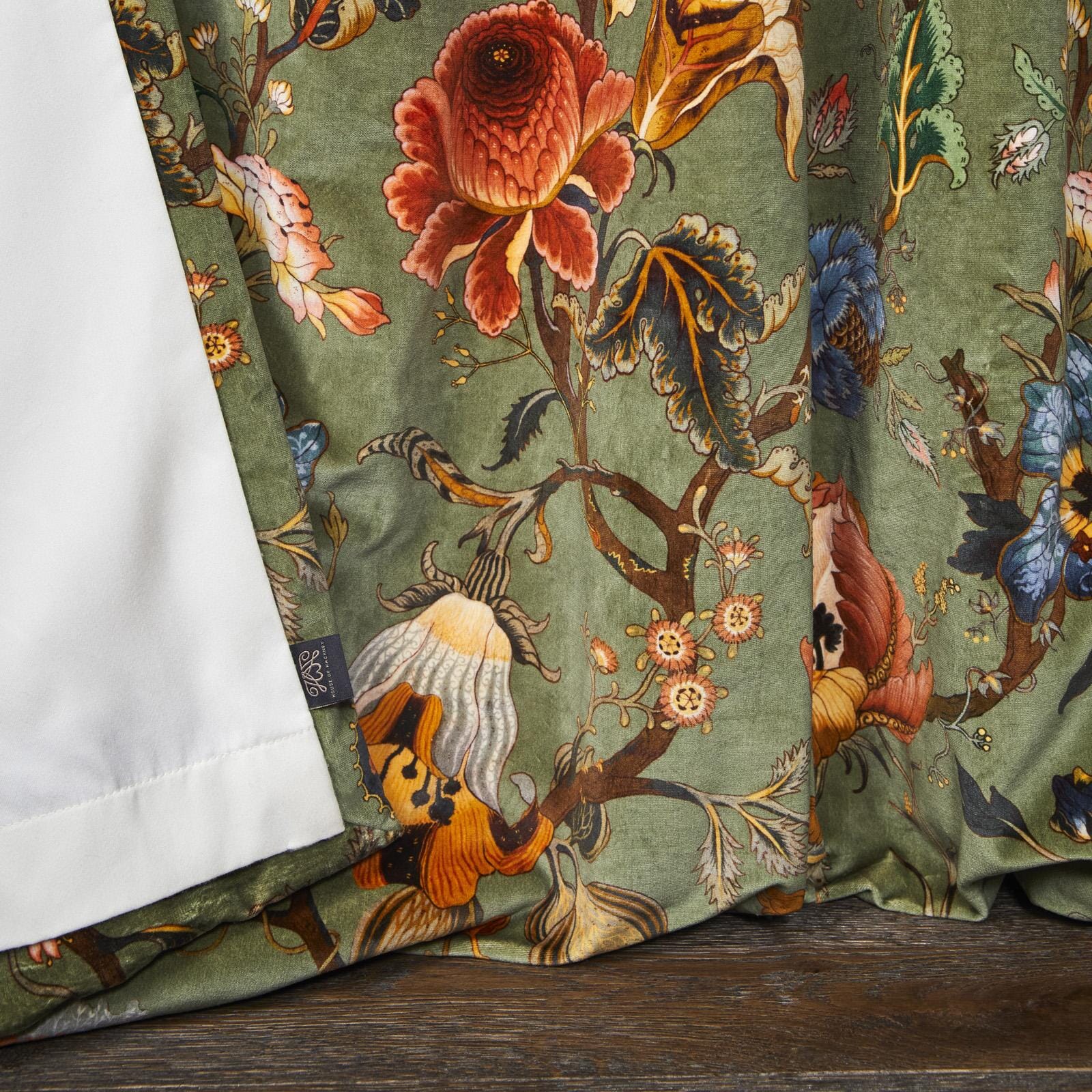 ARTEMIS Velvet Curtain - Moss Green