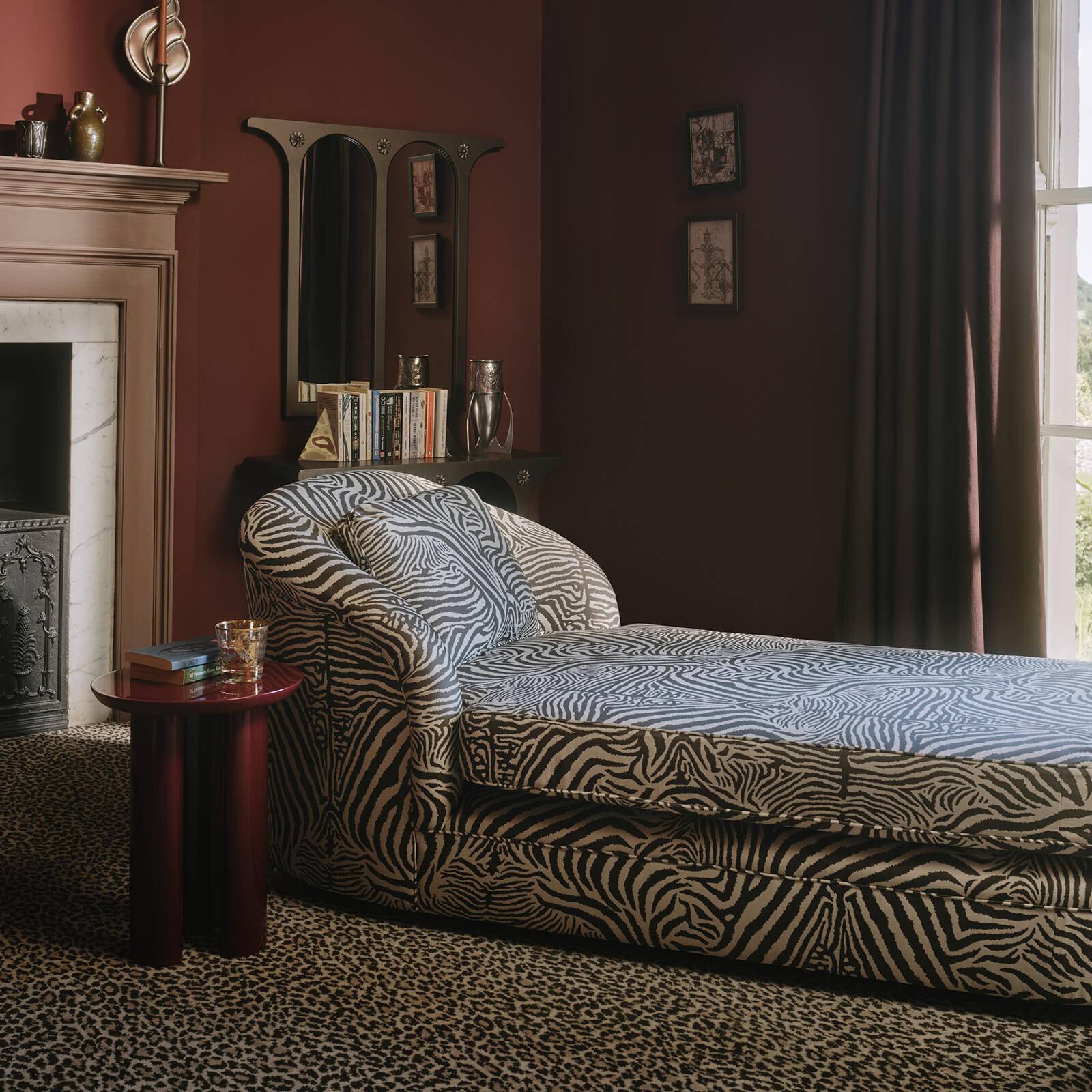 EQUUS Jacquard Vesper Chaise - Cocoa