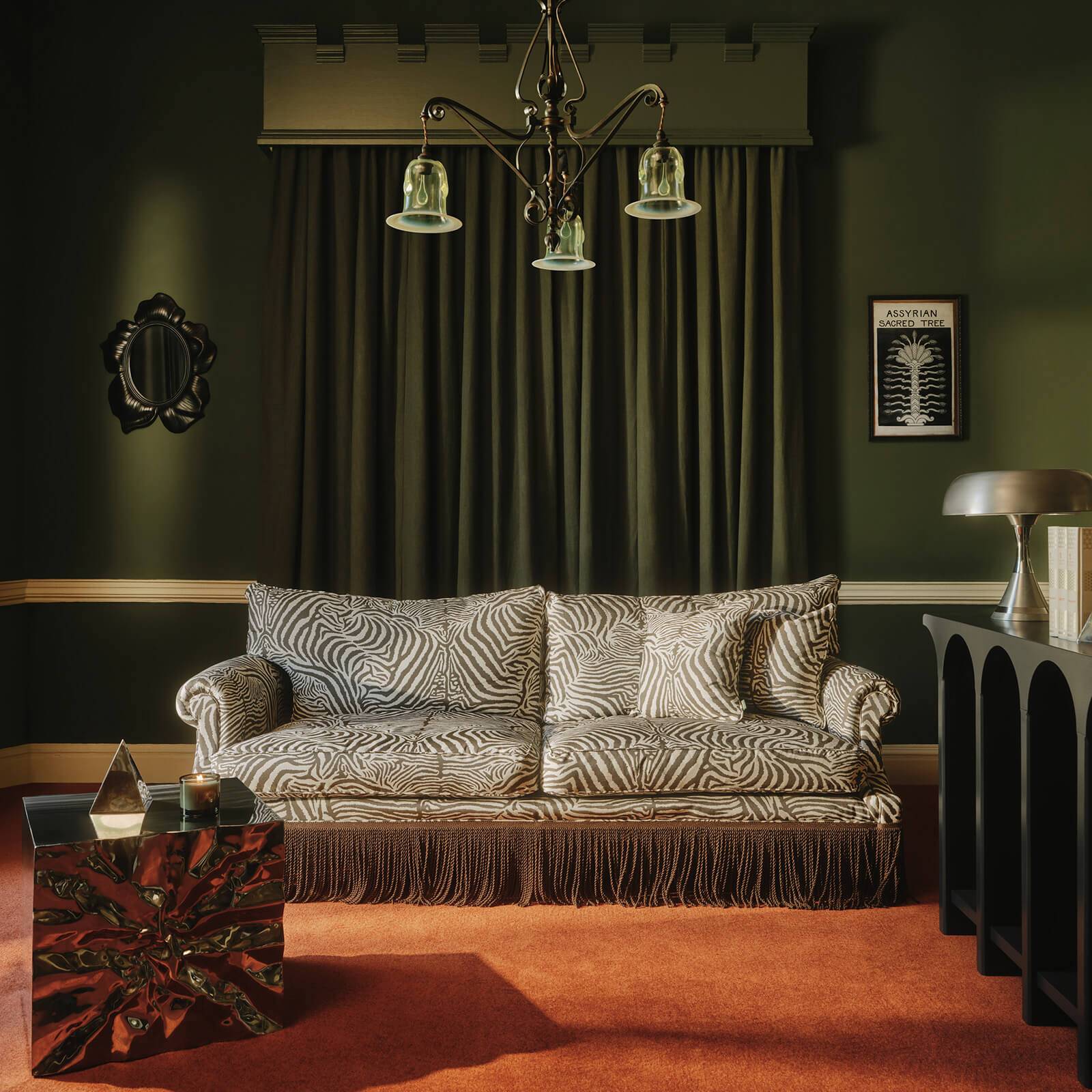 EQUUS Jacquard Wilton 3-Seater Sofa - Cocoa