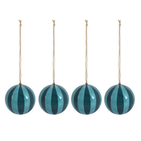 ARTIST'S STRIPE Baubles 4 pack - Blue