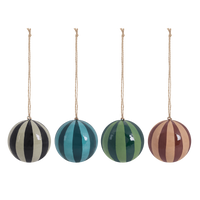 ARTIST'S STRIPE Baubles 4 pack - Multi