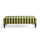 CAMELOT STRIPE Velvet Tufted Ottoman - Juniper