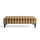 CAMELOT STRIPE Velvet Rectangular Ottoman - Ginger