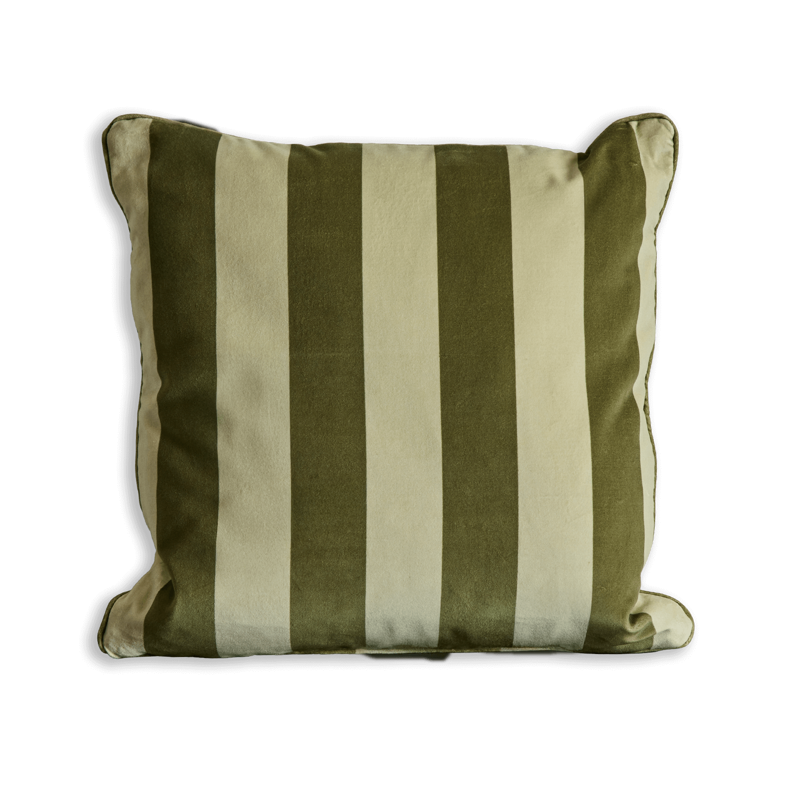 CAMELOT STRIPE Velvet Cushion - Juniper