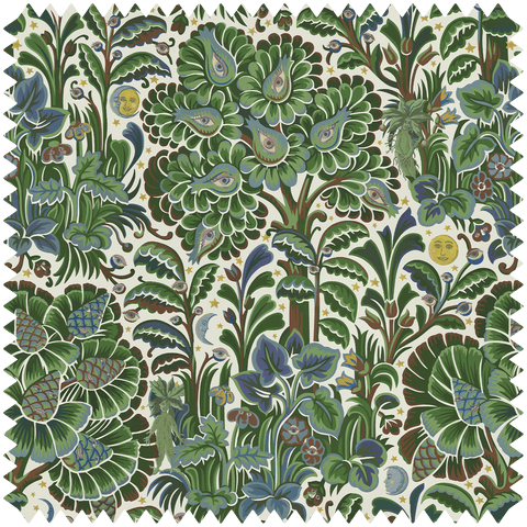 MOON GARDEN Cotton Linen - Verde Sample