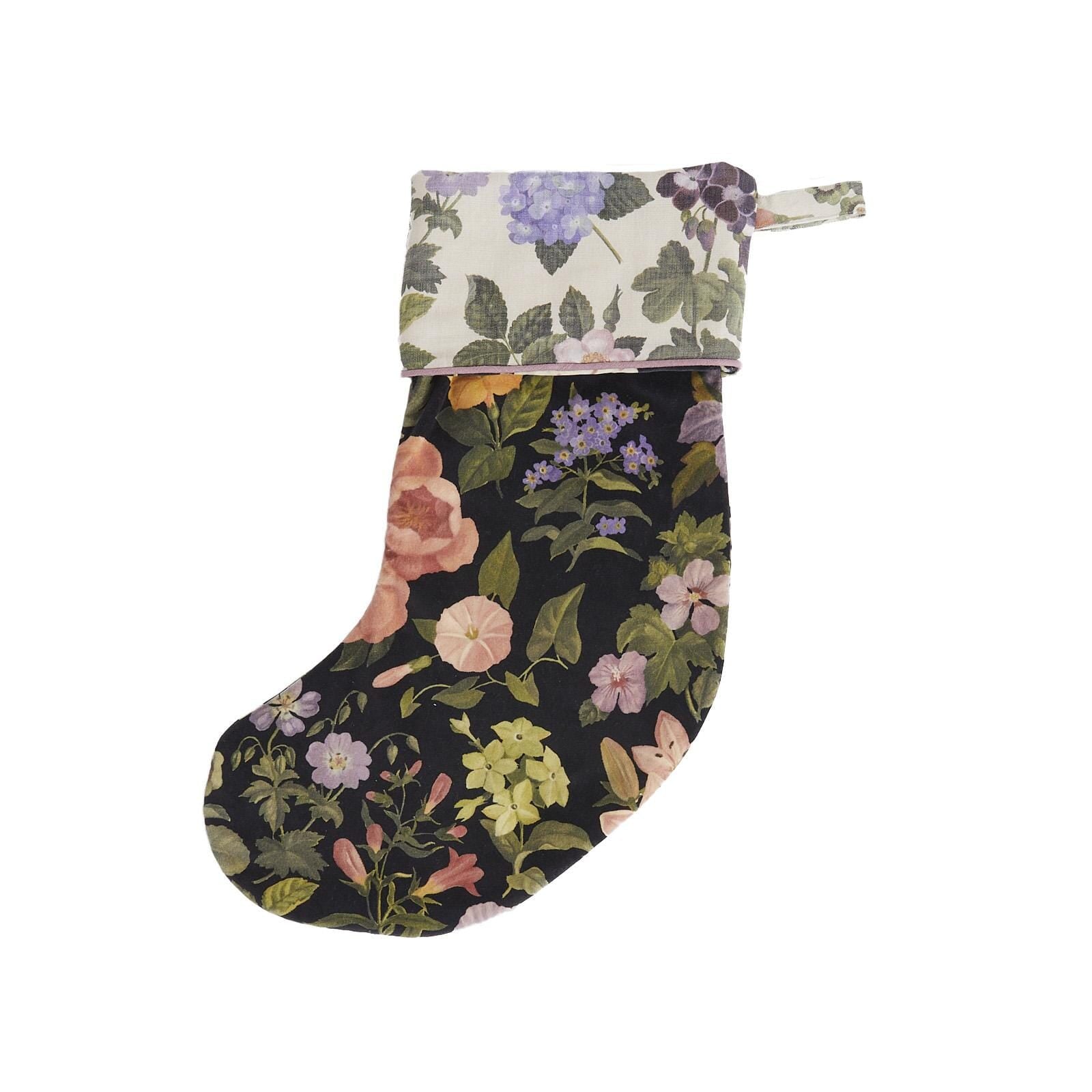 FLORALIA Velvet Stocking - Noir