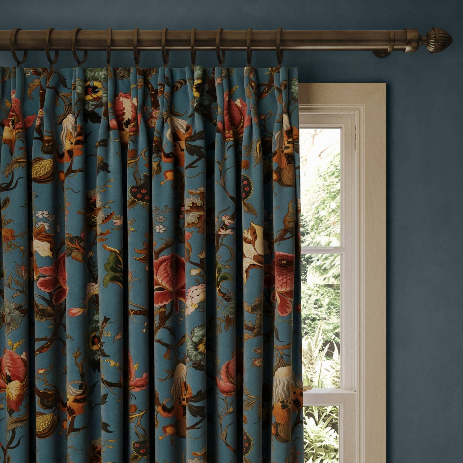 ARTEMIS Velvet Curtain - Azure | House of Hackney – House of