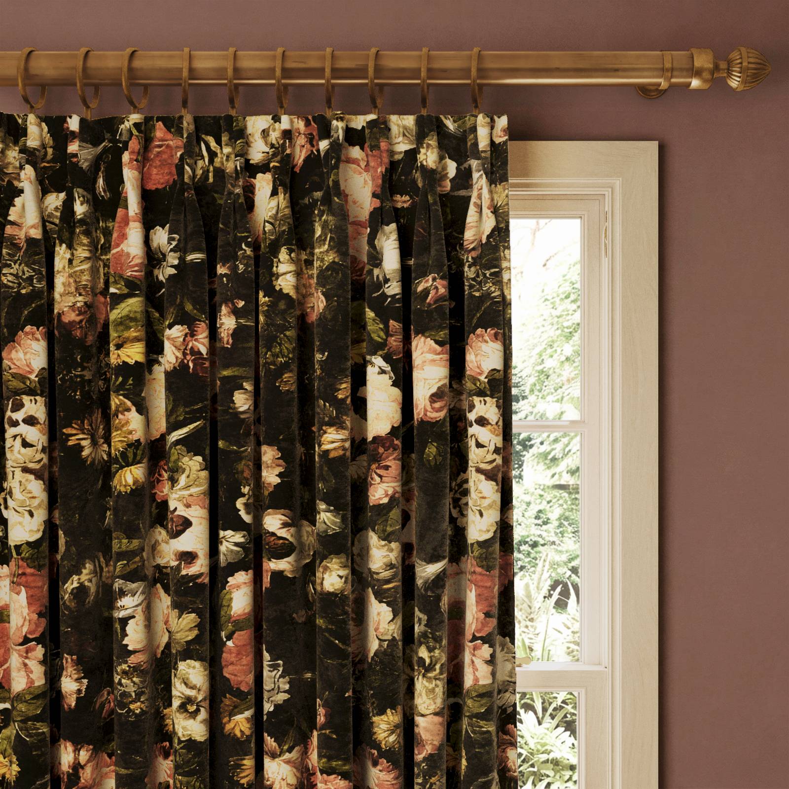 MIDNIGHT GARDEN Velvet Curtain - Multi | House of Hackney – House