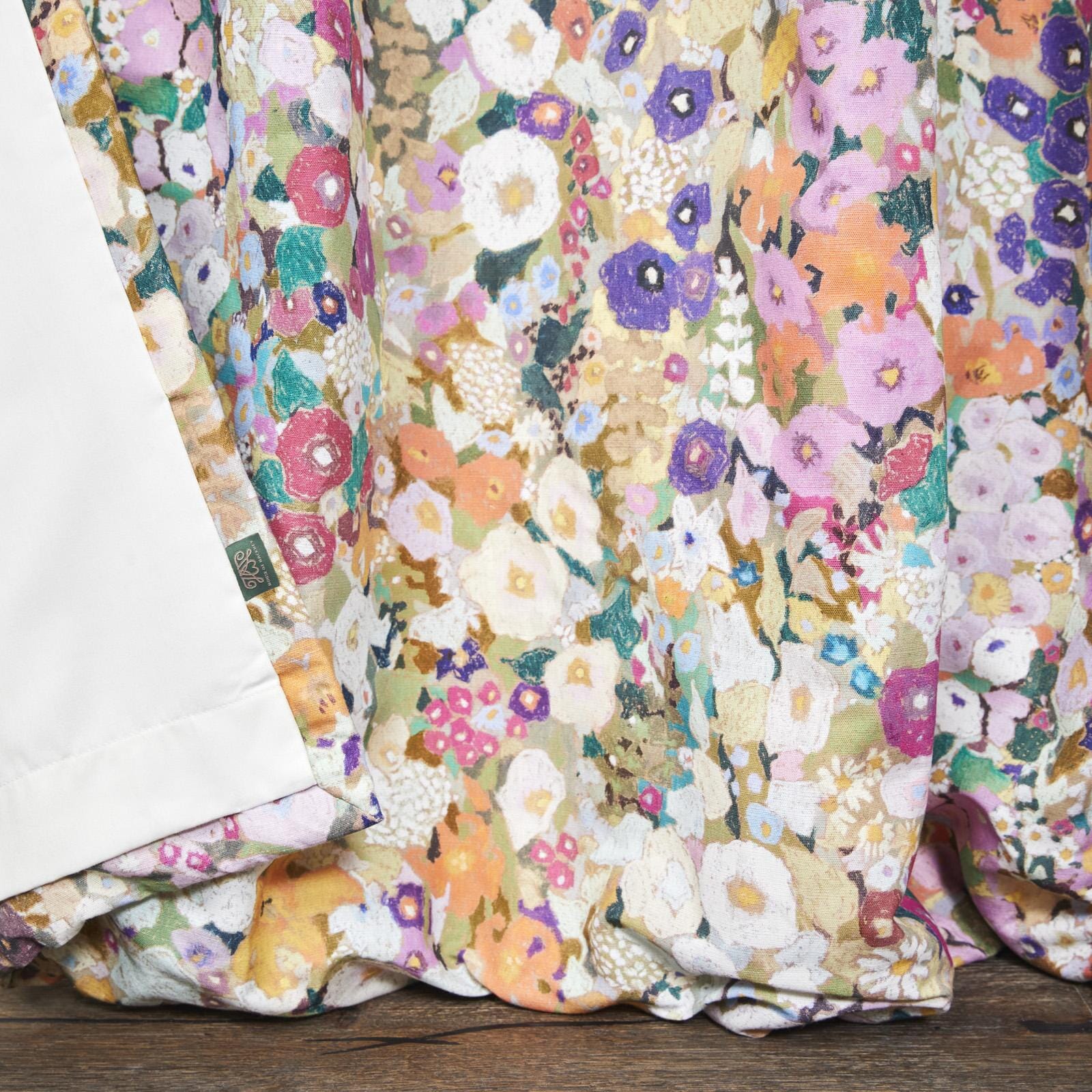 HOLLYHOCKS Cotton Linen Curtain - Spring