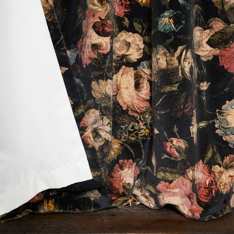 MIDNIGHT GARDEN Velvet Curtain - Multi secondary image
