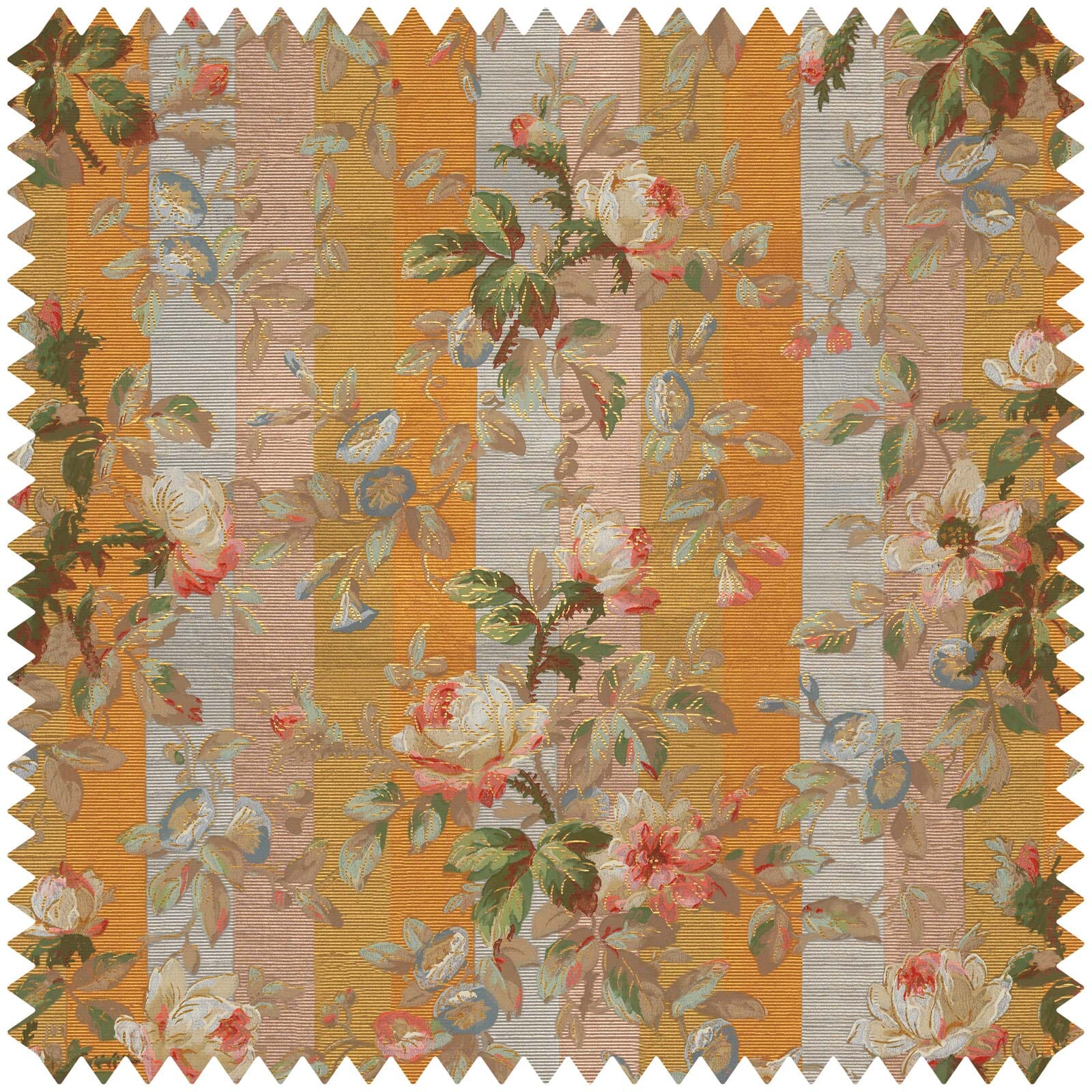 RAINBOW ROSE Cotton Linen - Dusk Stripe Sample