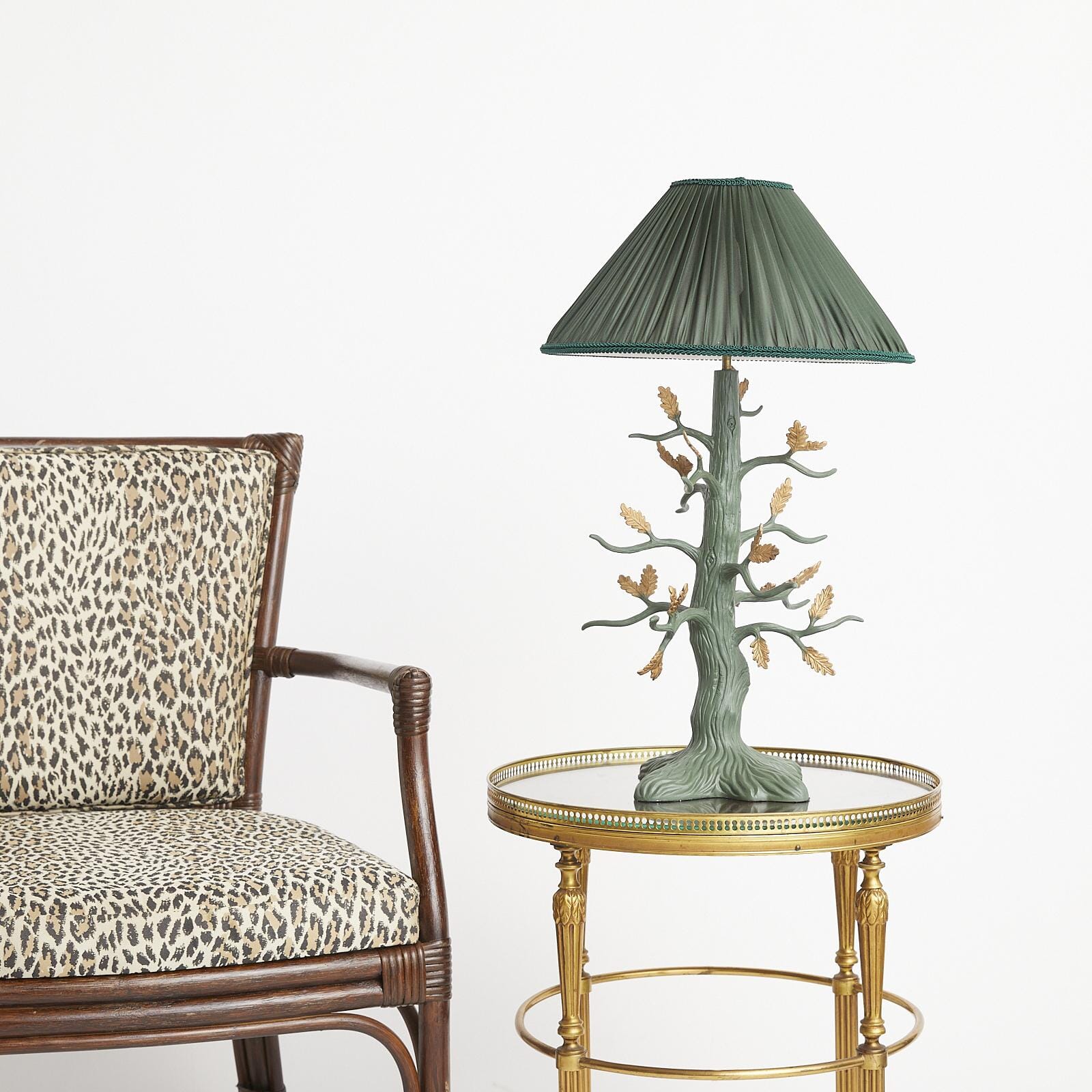 ROMILY Silk Pleated Lampshade - Moss