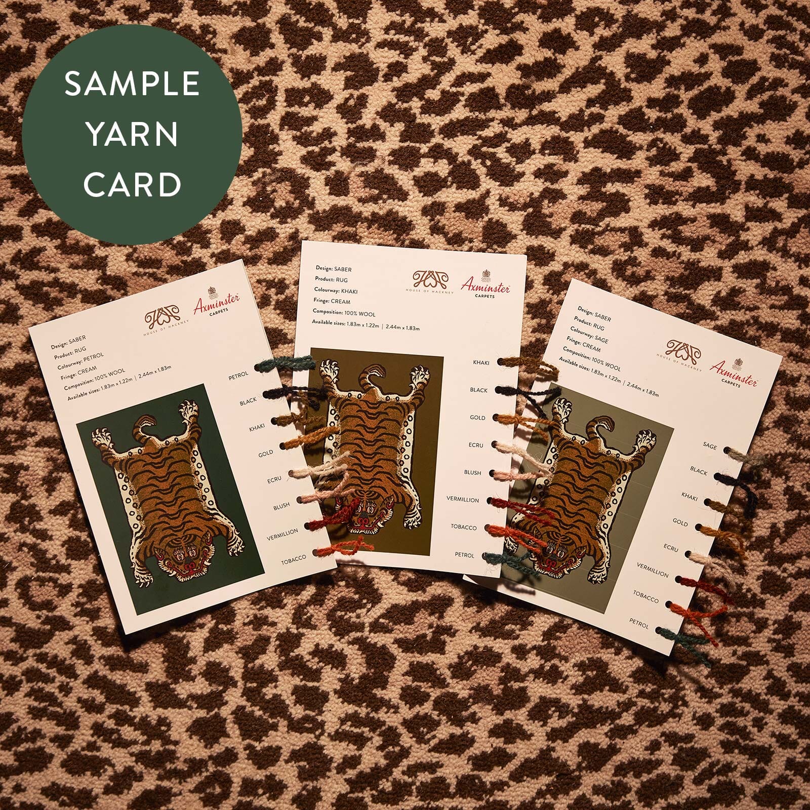 WILD CARD Rug - Butterscotch Sample Card