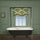 PALMERAL Cotton Linen Blind - Off White & Green