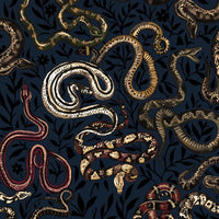 SNAKES AND ADDERS Wallpaper - Black Sample