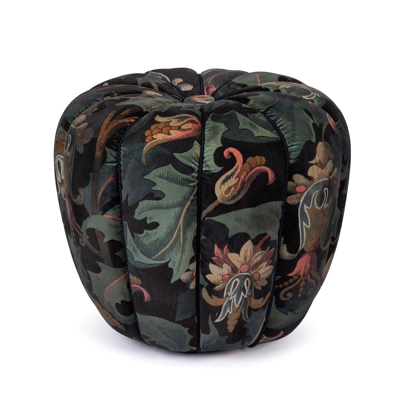 VESPERTINE Velvet Clovis Footstool - Apatite