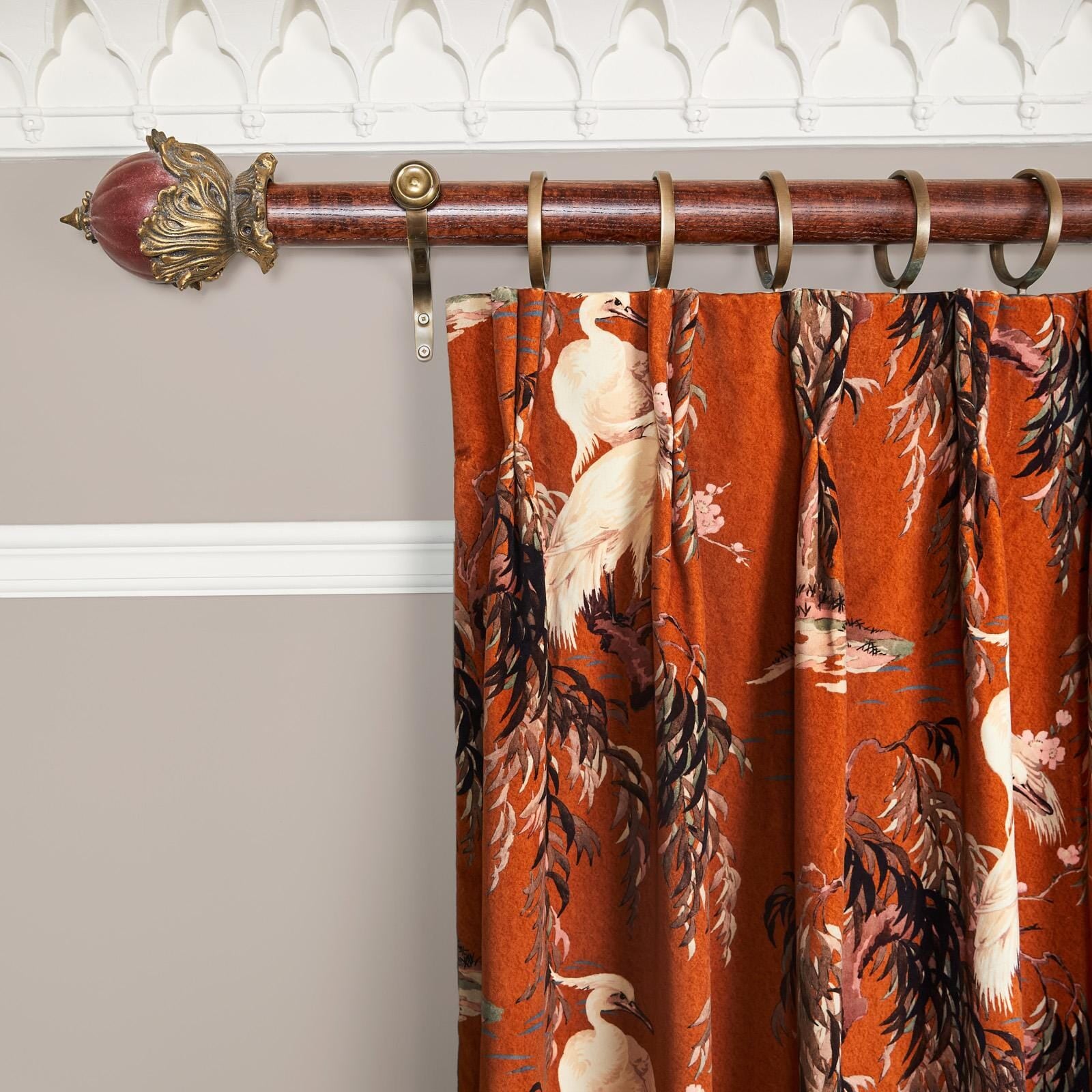 ZEUS Velvet Curtain - Tobacco