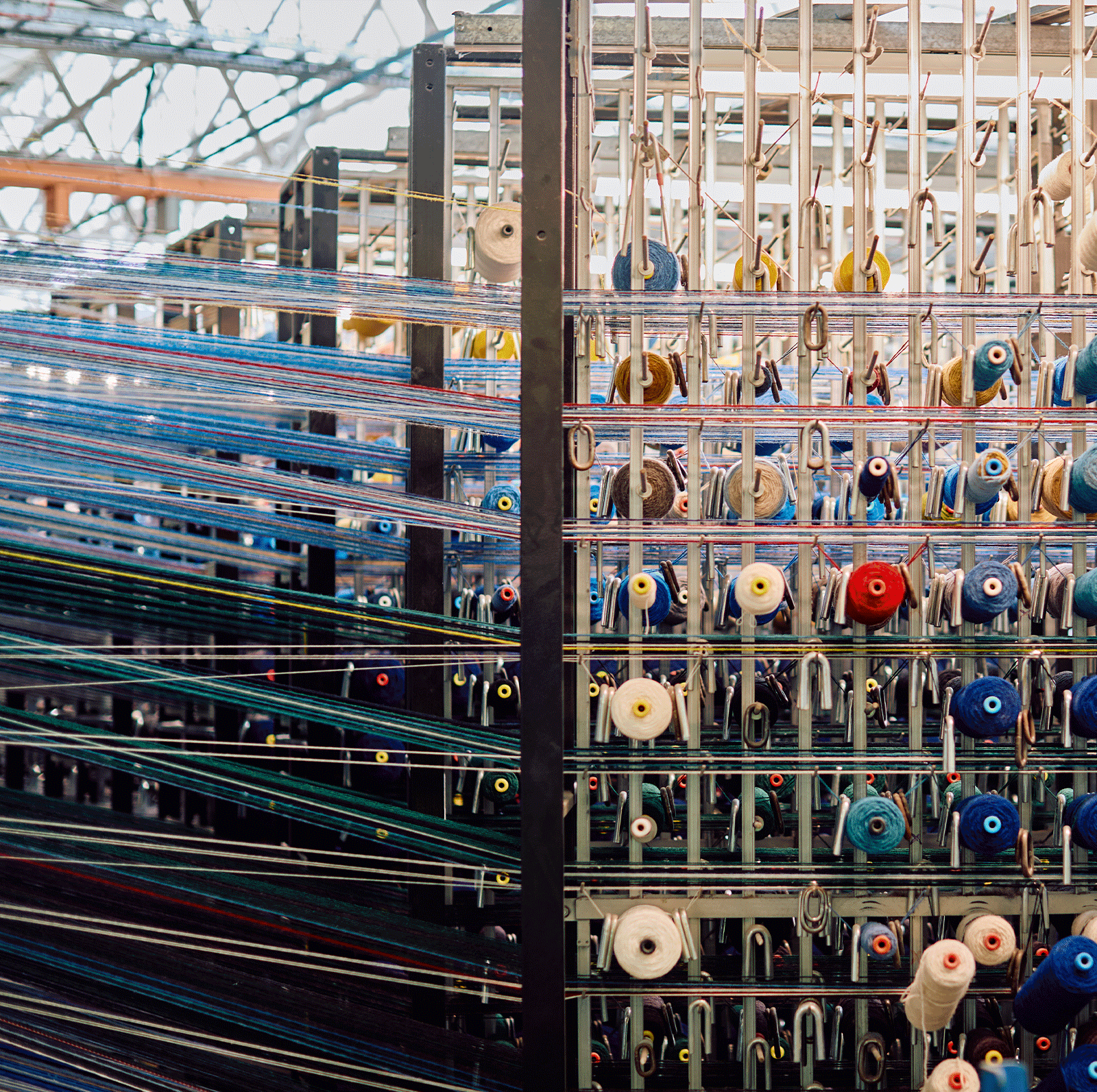 a group of spools of thread