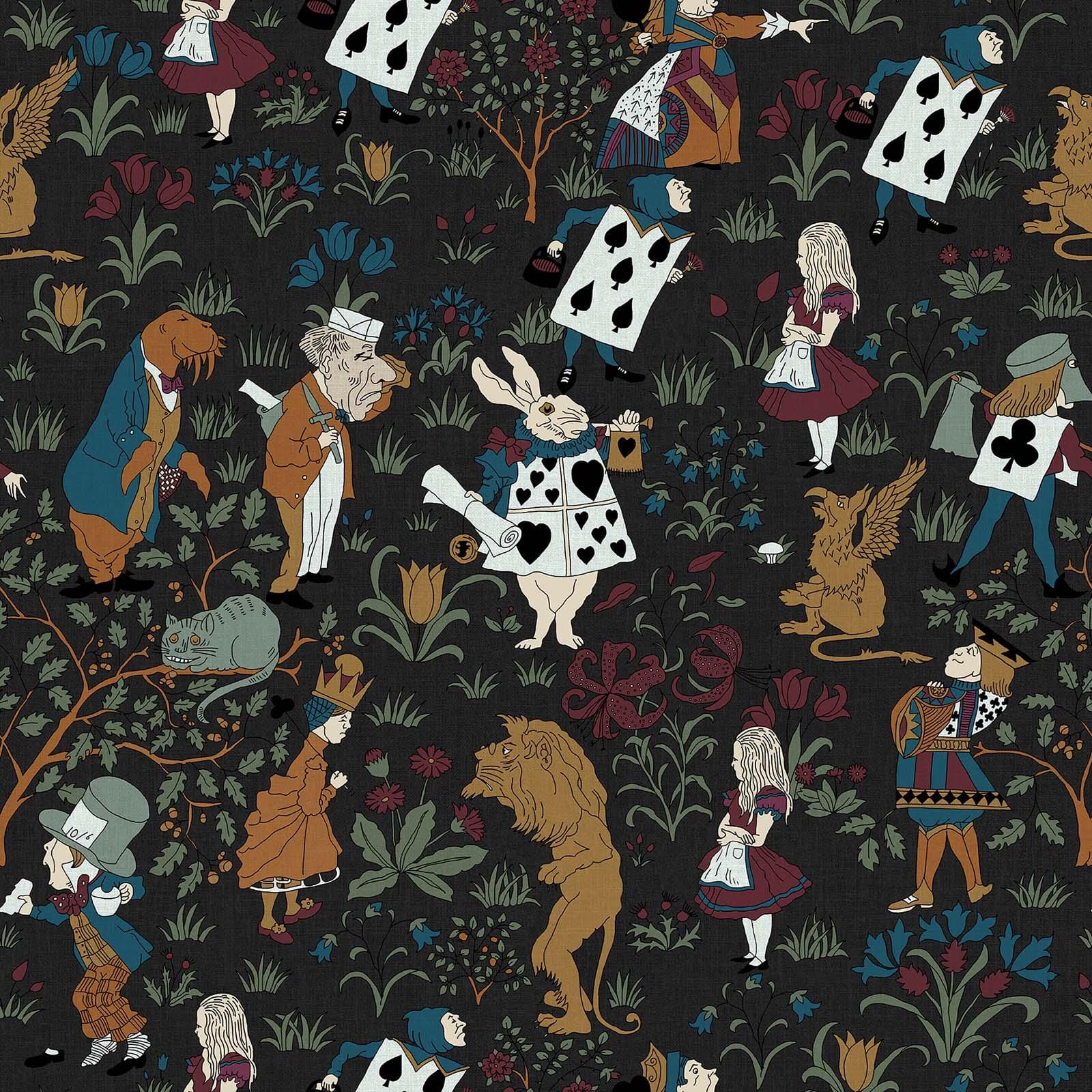 ALICE IN WONDERLAND Wallpaper - Noir