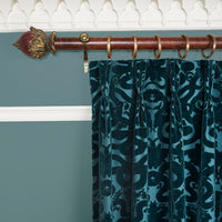 ANACONDA  Velvet Curtain - Petrol
