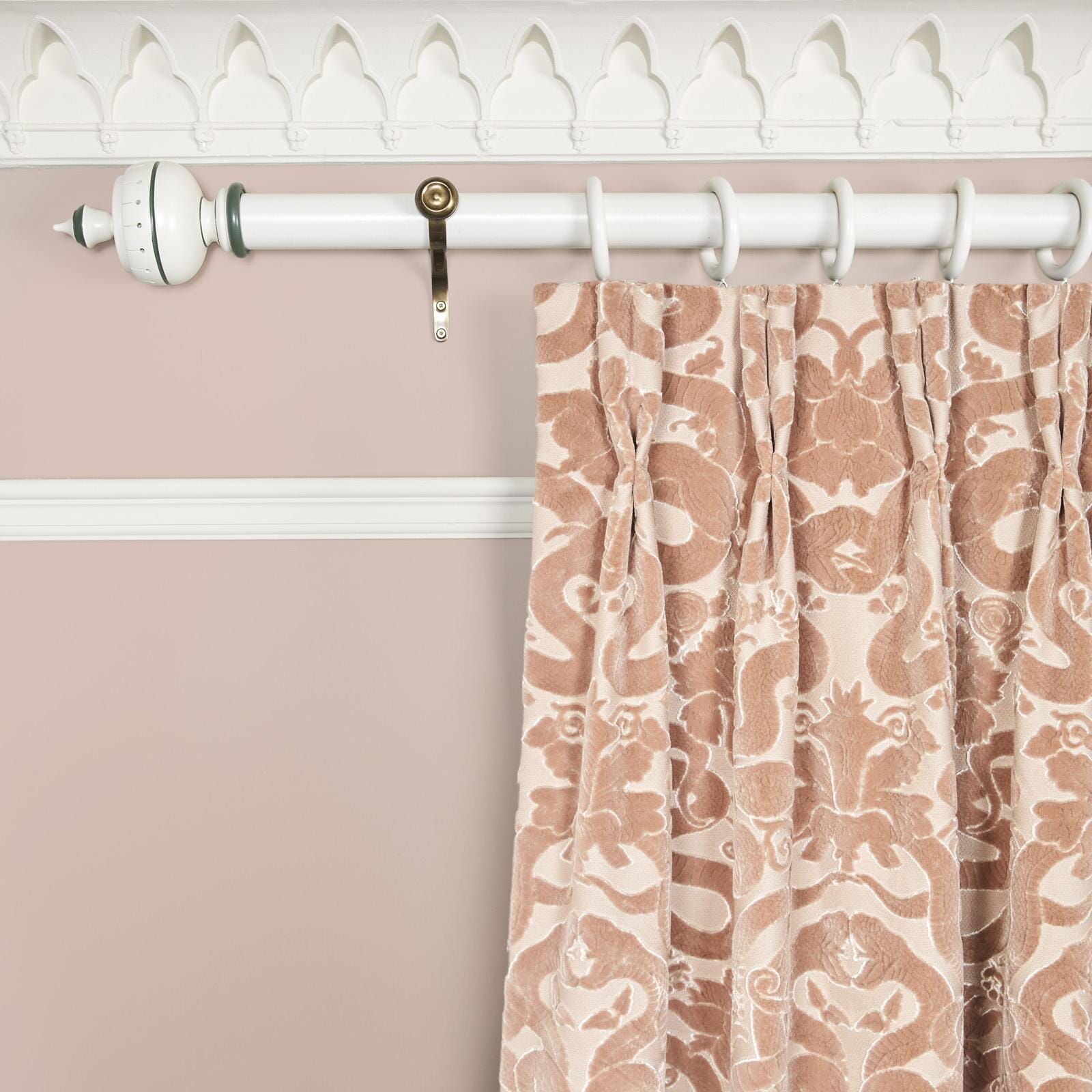 ANACONDA Velvet Curtain - Dusky Pink