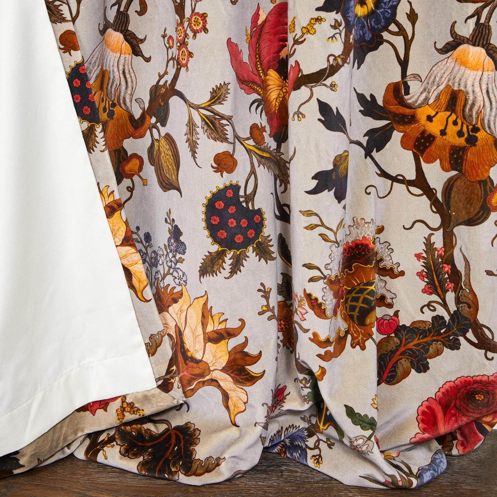 ARTEMIS Velvet Curtain - Dove Grey