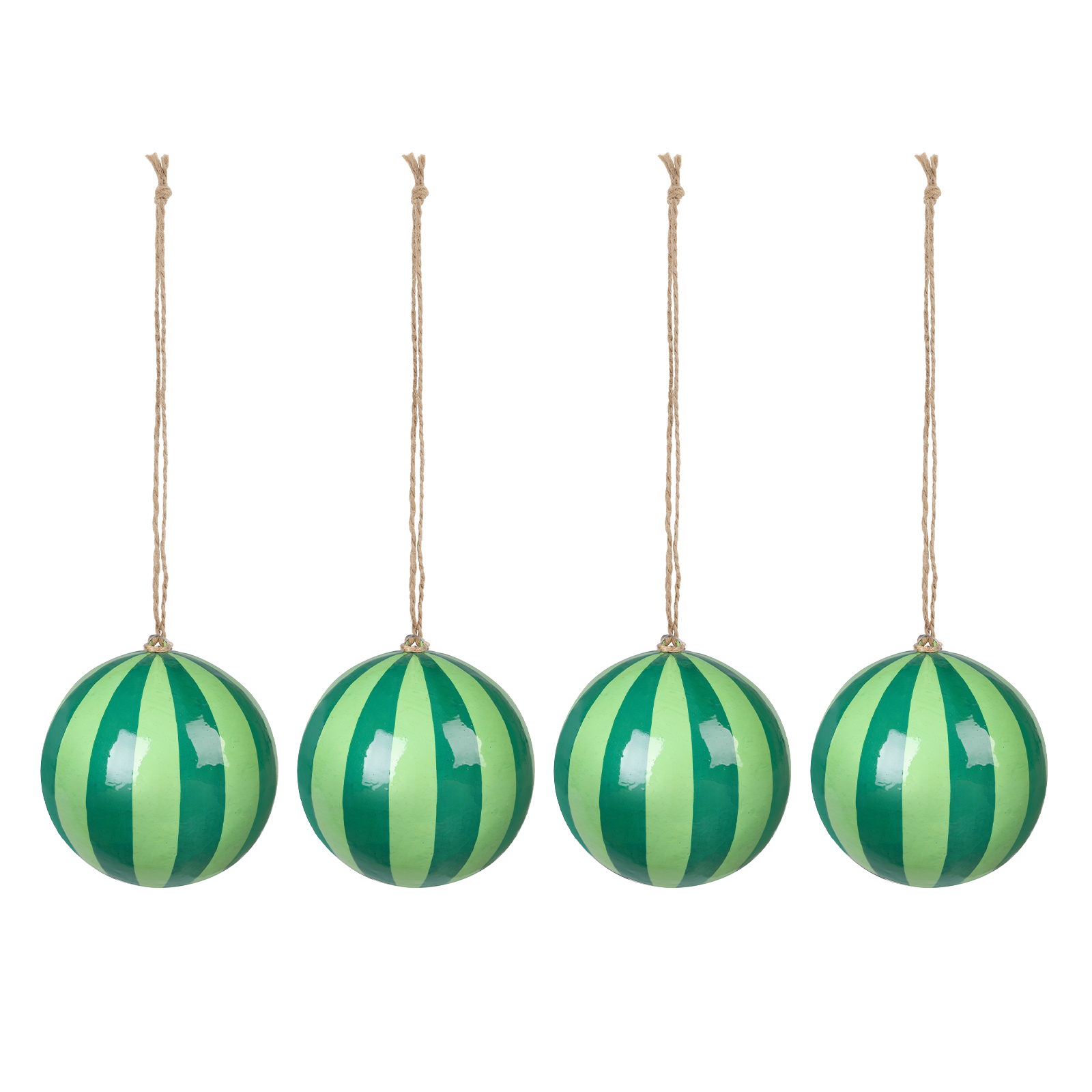 a group of watermelon ornaments
