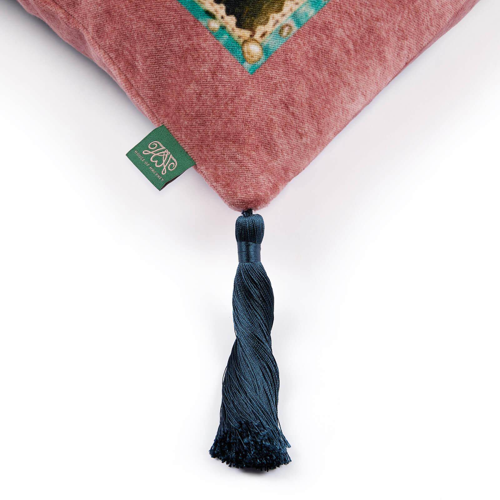 ELECTRIC HEART Organic Velvet Cushion - Tourmaline Pink