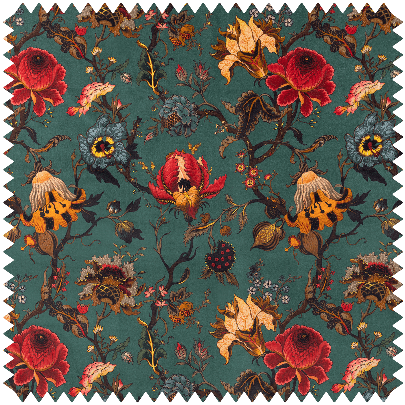 ARTEMIS Organic Velvet - Petrol Sample