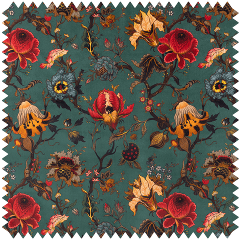 ARTEMIS Organic Velvet - Petrol Sample