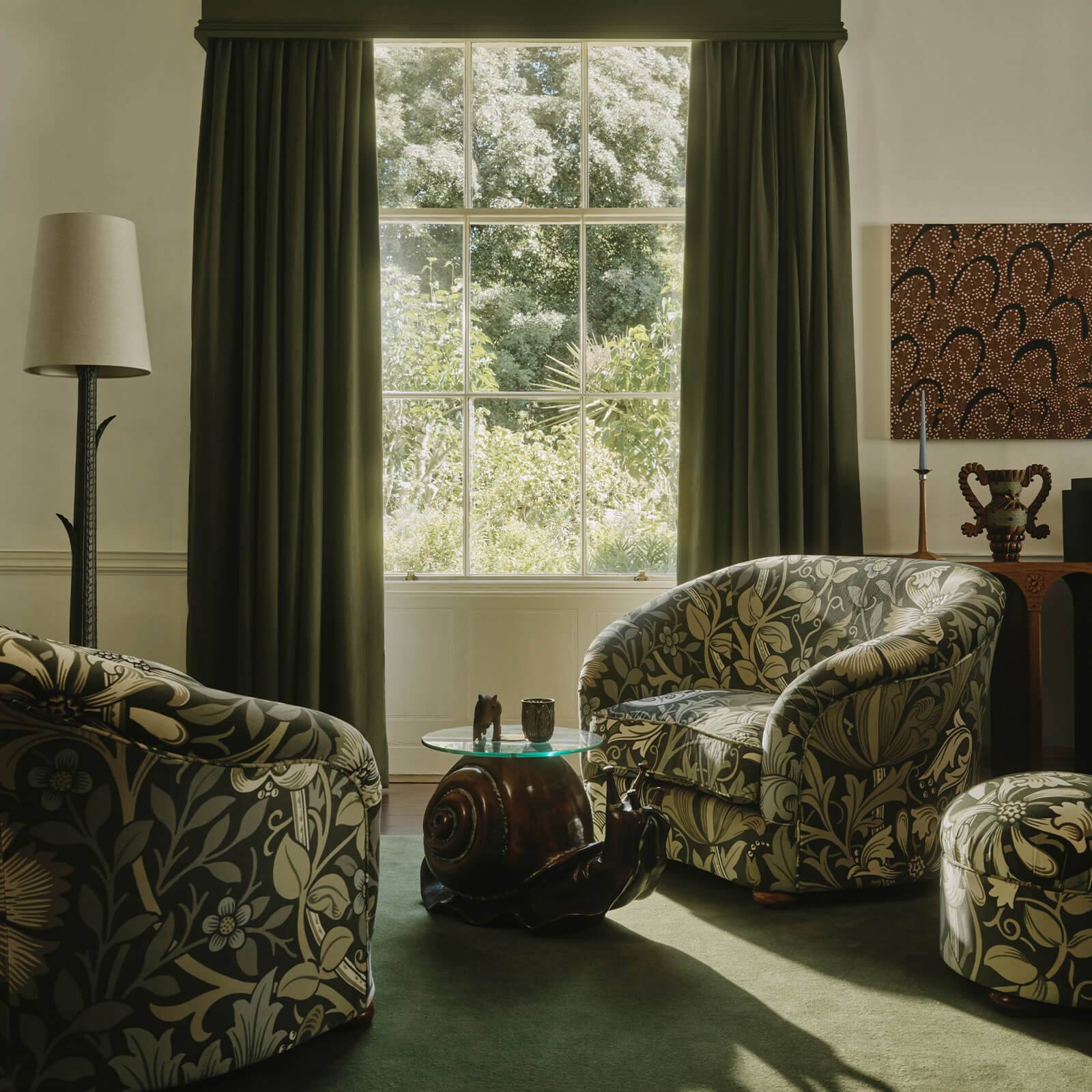 COMPTON MAGNA Velvet Vesper Bottoman - Verde