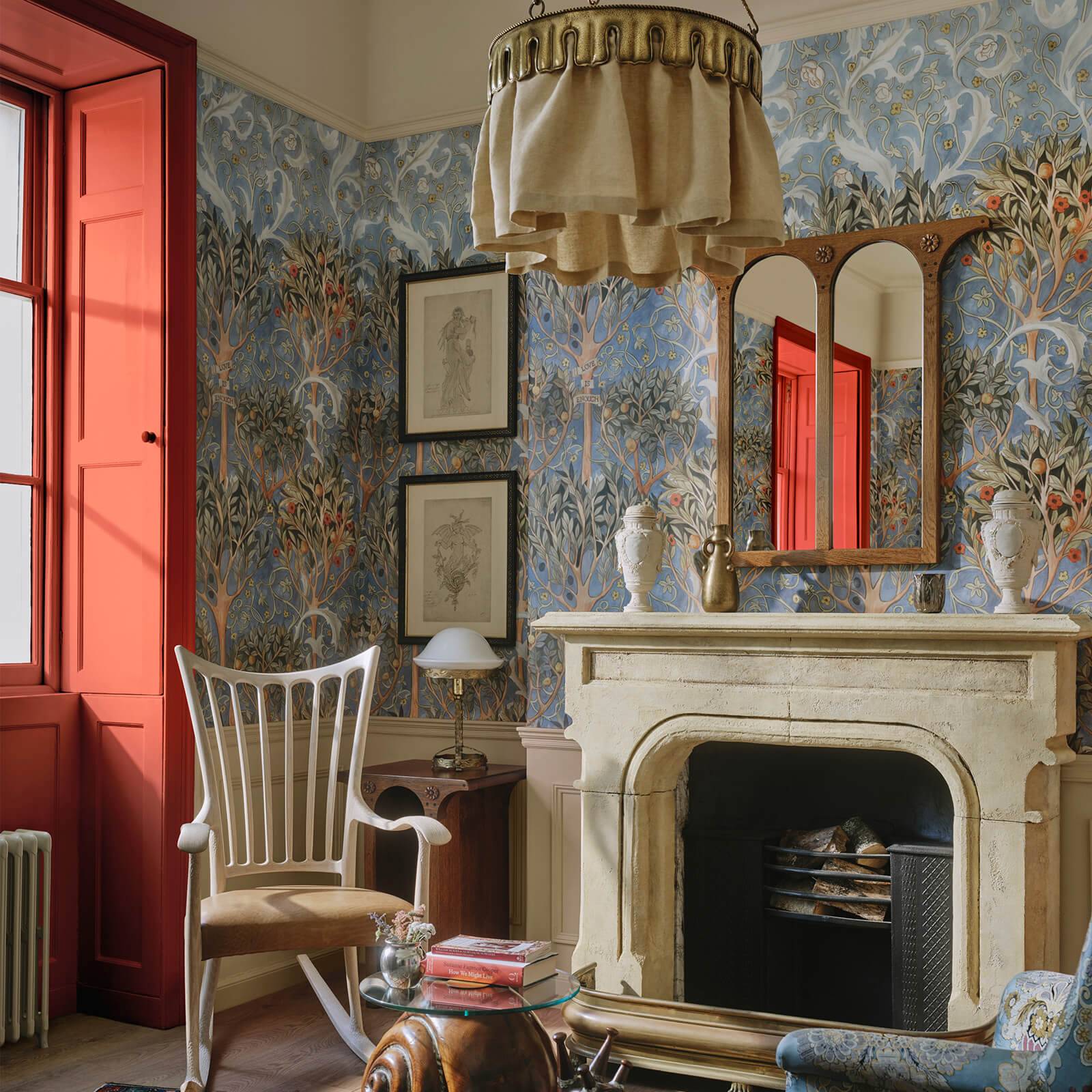 EARTHLY PARADISE Wallpaper - Celestial Blue – House of Hackney US