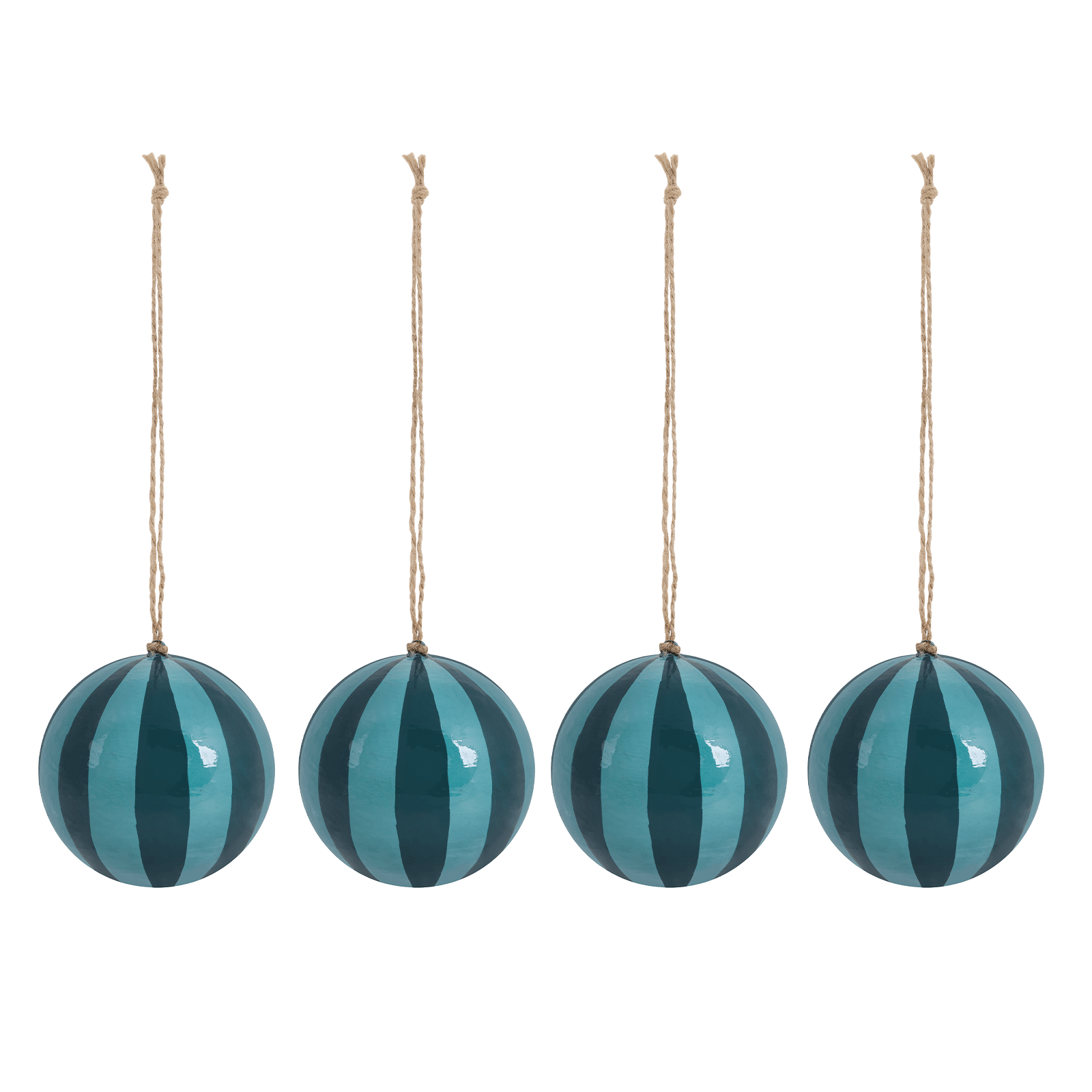 ARTIST'S STRIPE Baubles 4 pack - Blue
