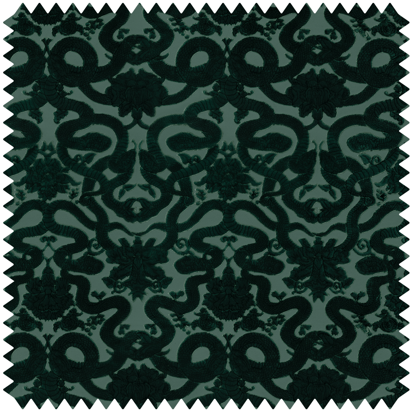 ANACONDA Cut-Velvet - Petrol