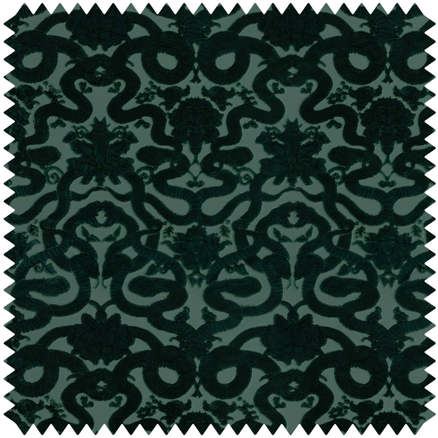 ANACONDA Cut-Velvet - Petrol