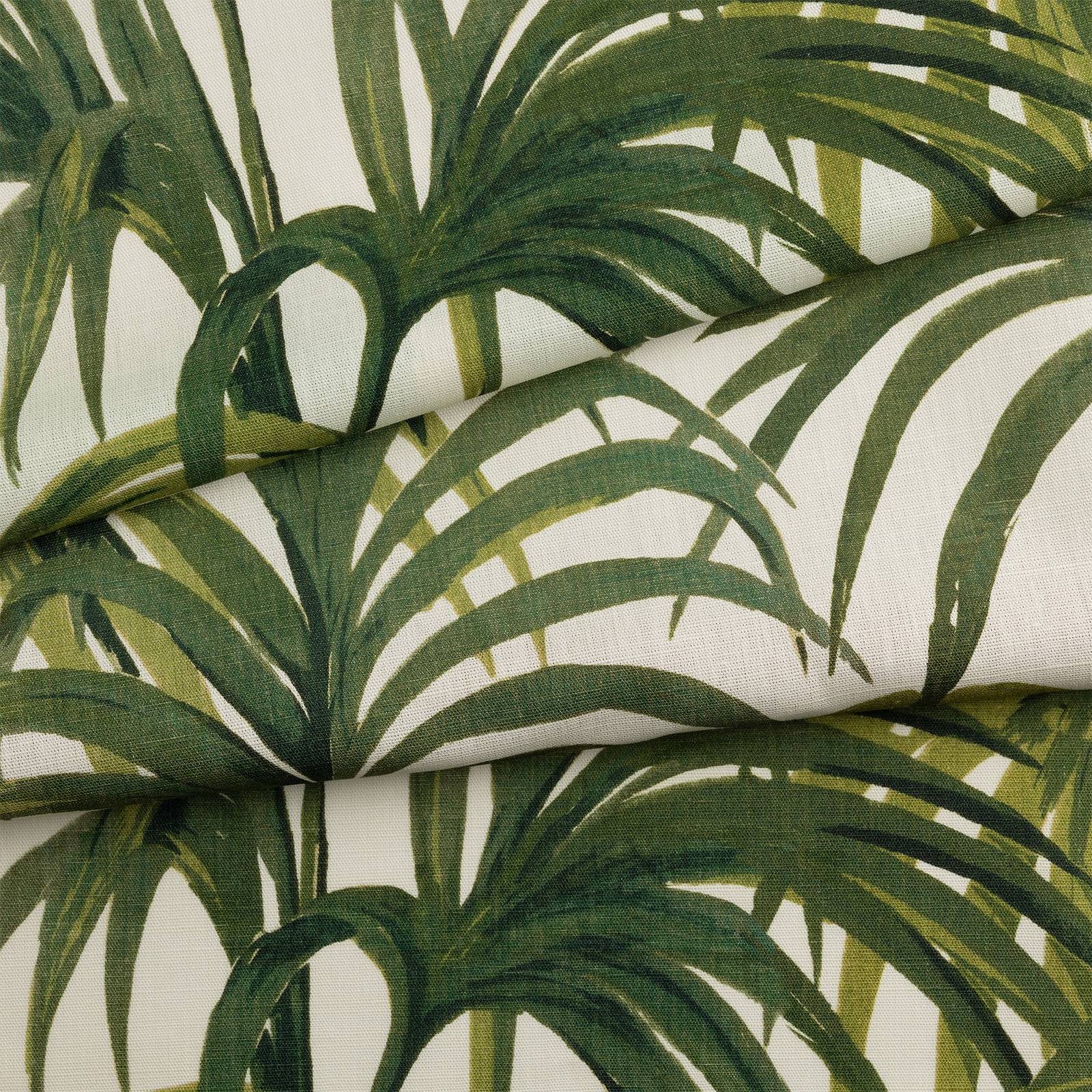 PALMERAL Cotton Linen - Off White & Green