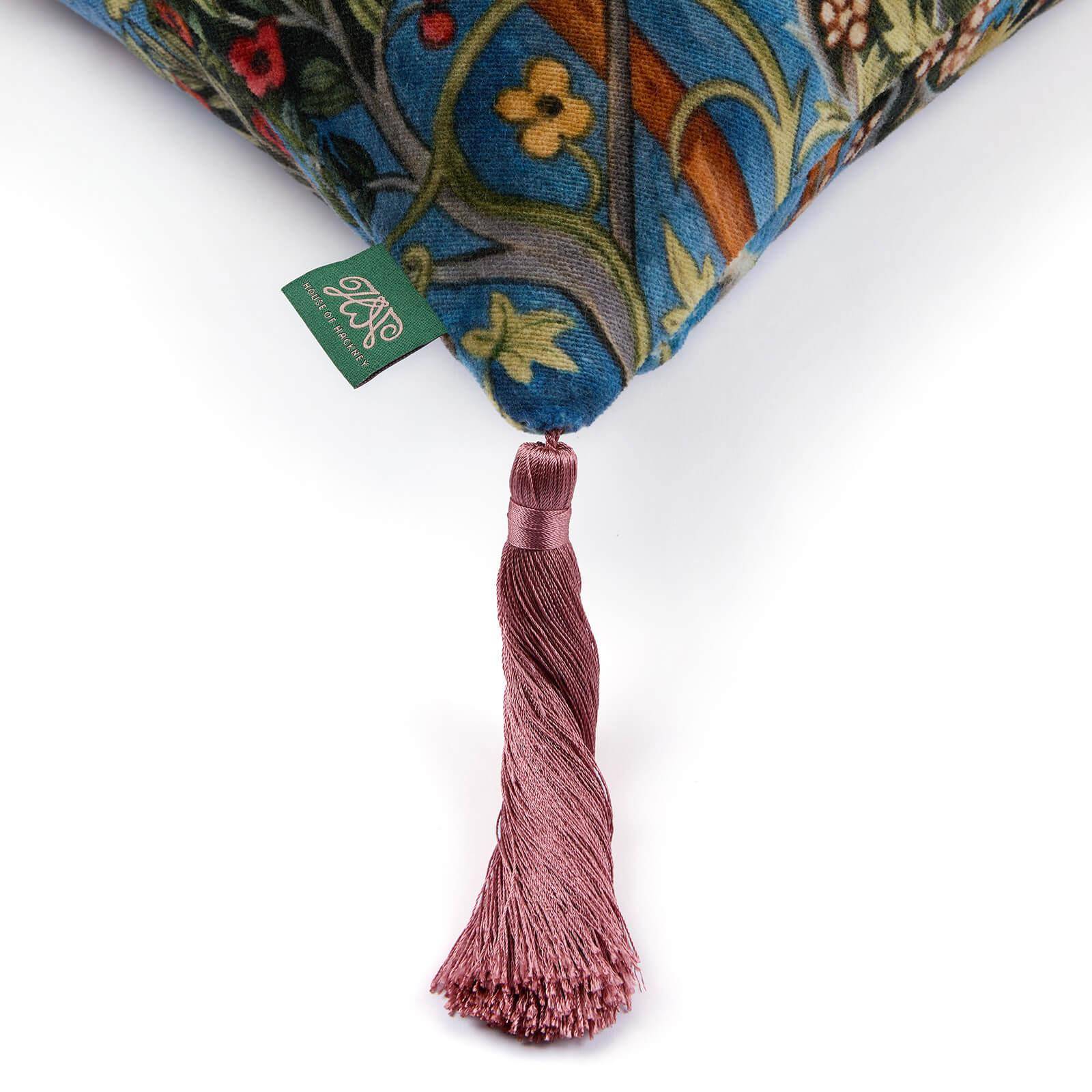 LOVE IS ENOUGH Organic Velvet Cushion - Celestial Blue