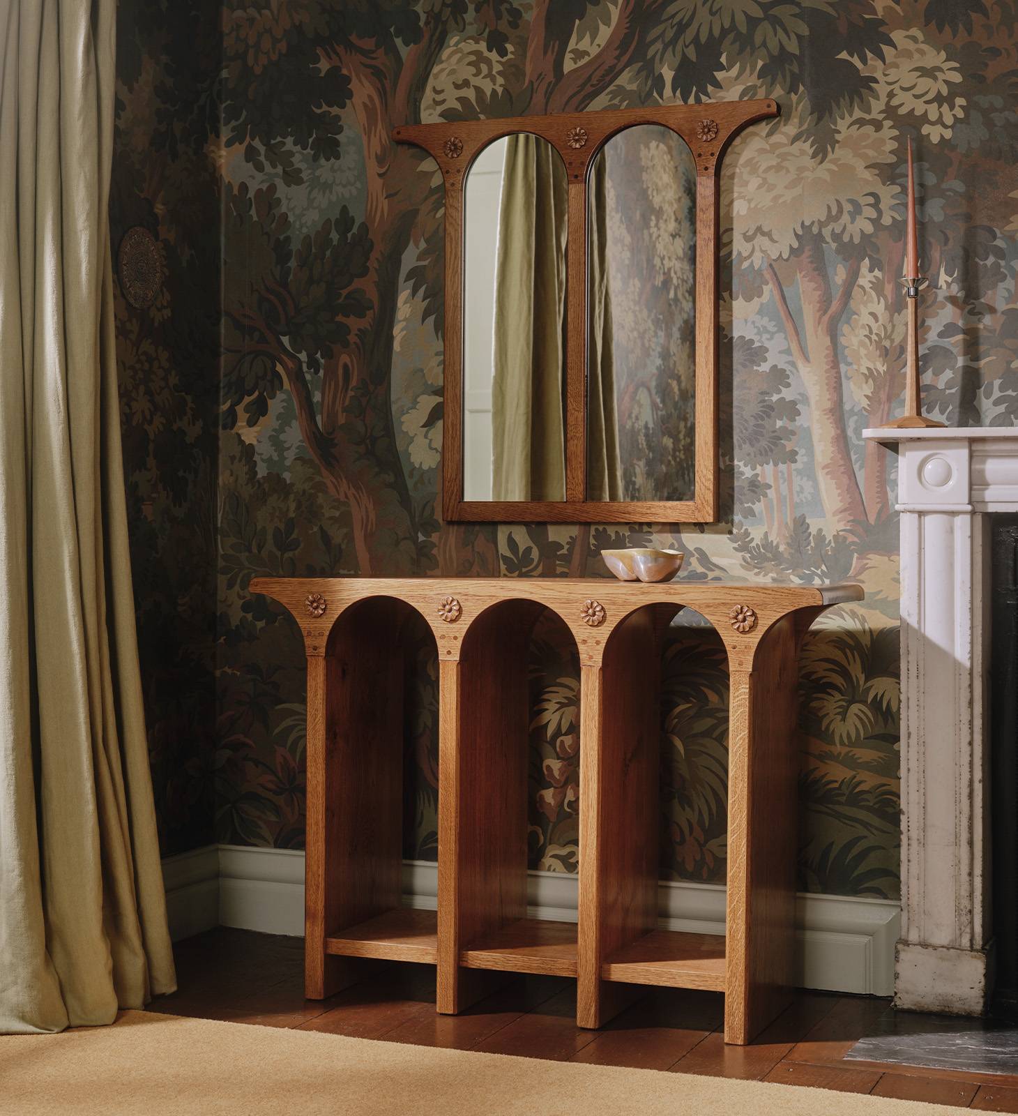 BRUNEL Triple Side Table - Oak