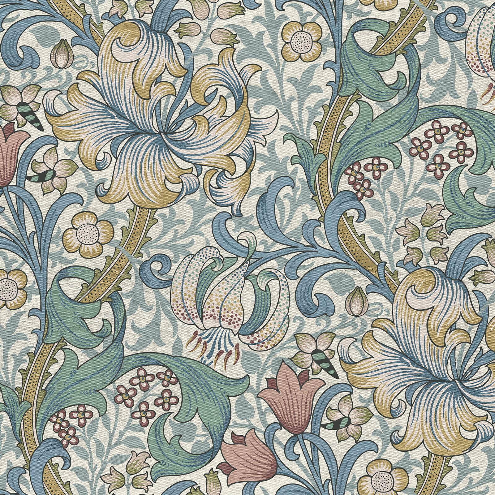 GOLDEN LILY Wallpaper - Moonstone Sample