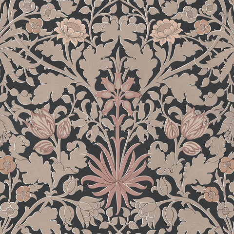 HYACINTH NOUVELLUS Wallpaper - Noir Sample