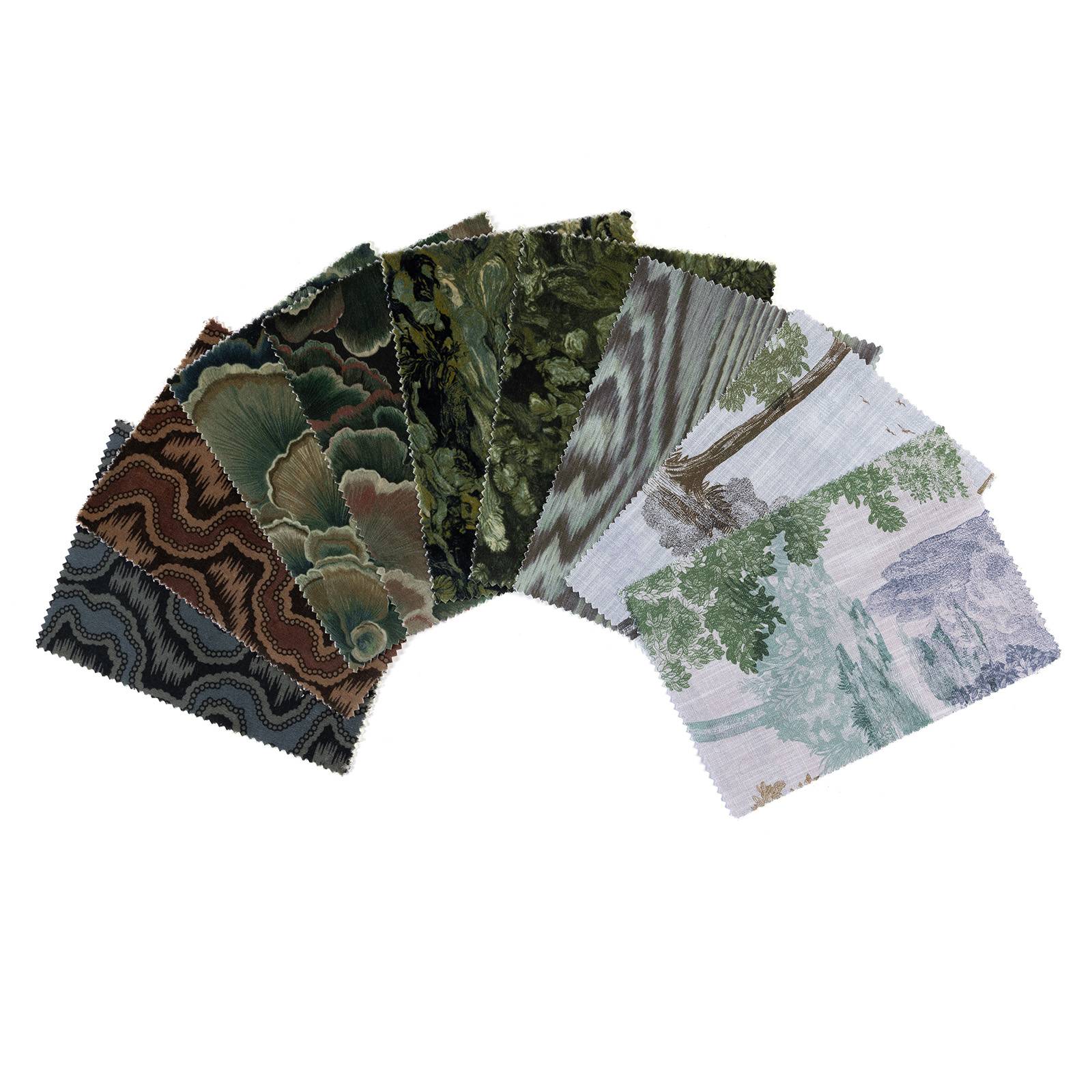 a fanned out carpet samples