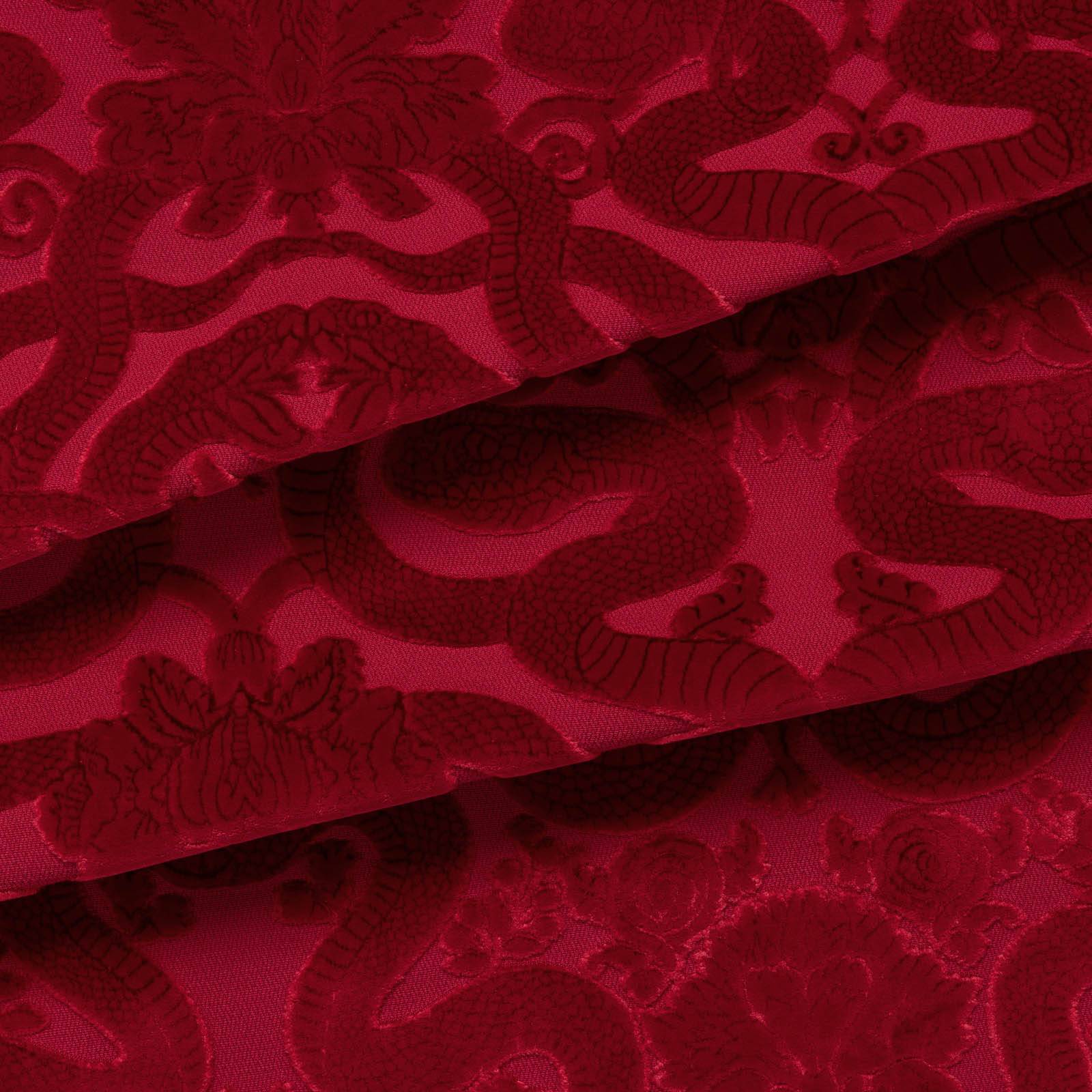 a close up of a red fabric