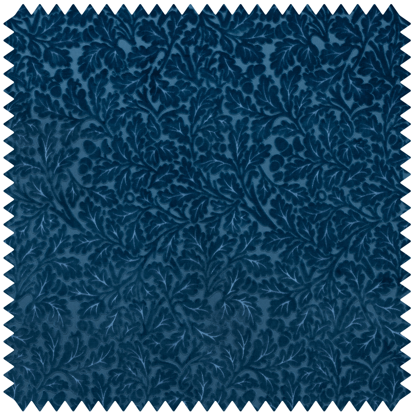 a blue fabric with a black border