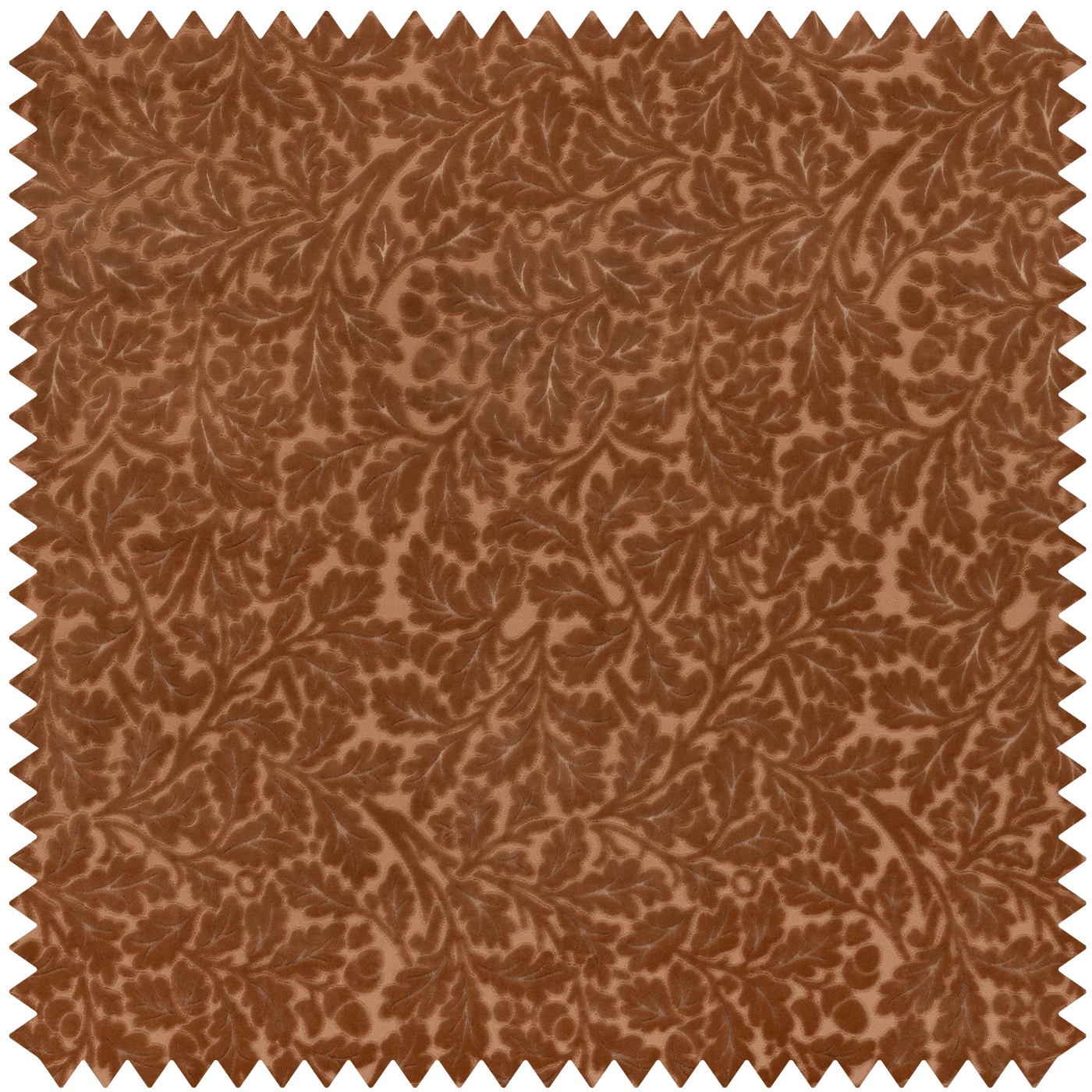 a brown fabric with leaves on it