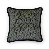 XYLEM Velvet Medium Fringed Cushion - Apatite