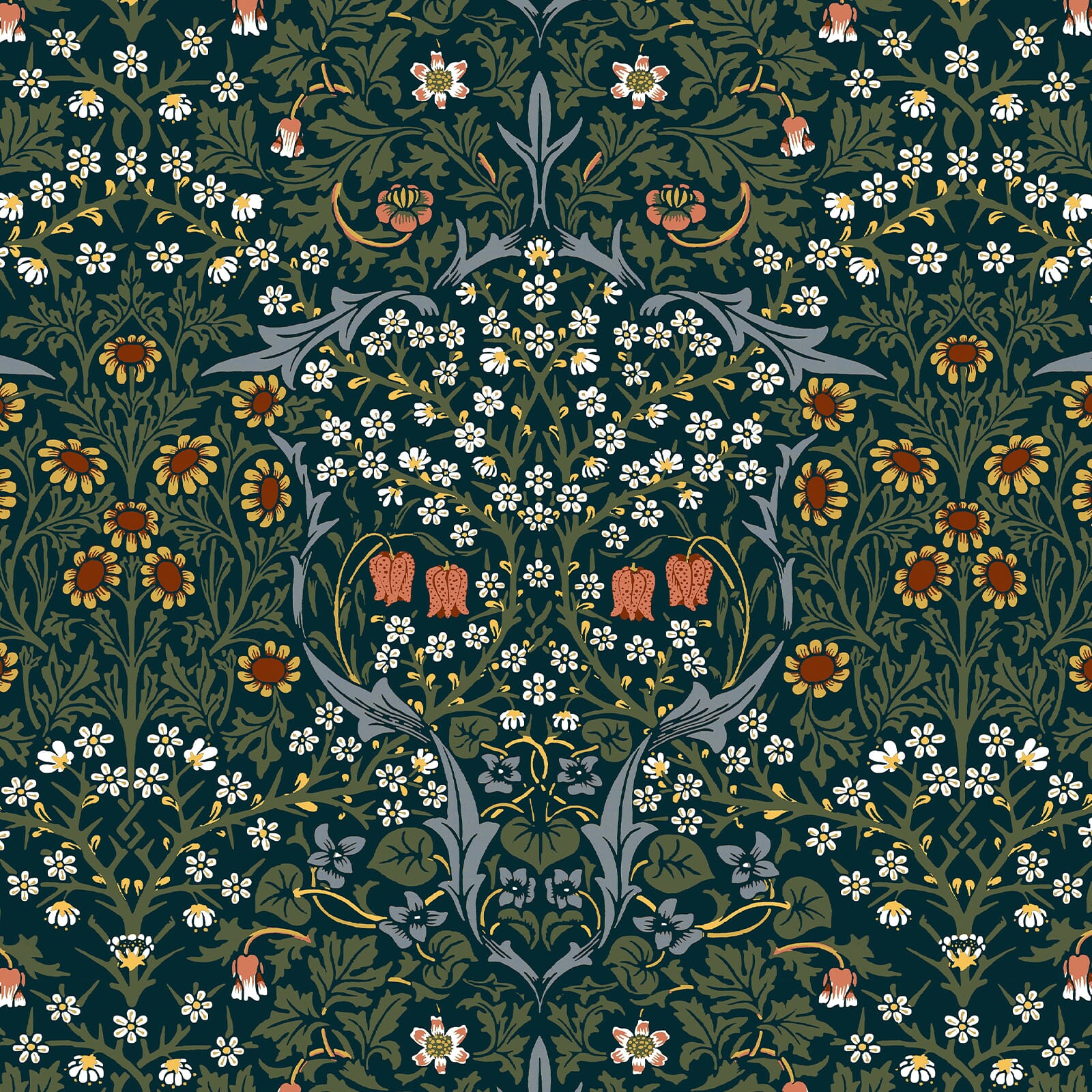 BLACKTHORN Wallpaper - Billiard Green