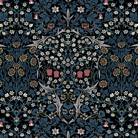 BLACKTHORN Wallpaper - Teal Sample
