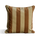 CAMELOT STRIPE Velvet Cushion - Ginger